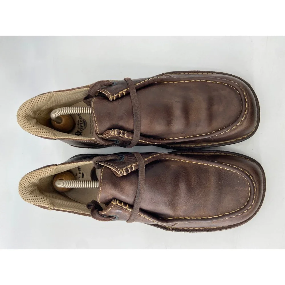 Dr. Martens Boots Mens 10 Brown 2810 Airwair Moc Toe Leather Chukka Vintage